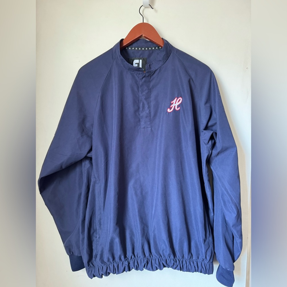 FootJoy Quarter Snap Pullover Golf Jacket M Mens Navy Long Sleeve Active